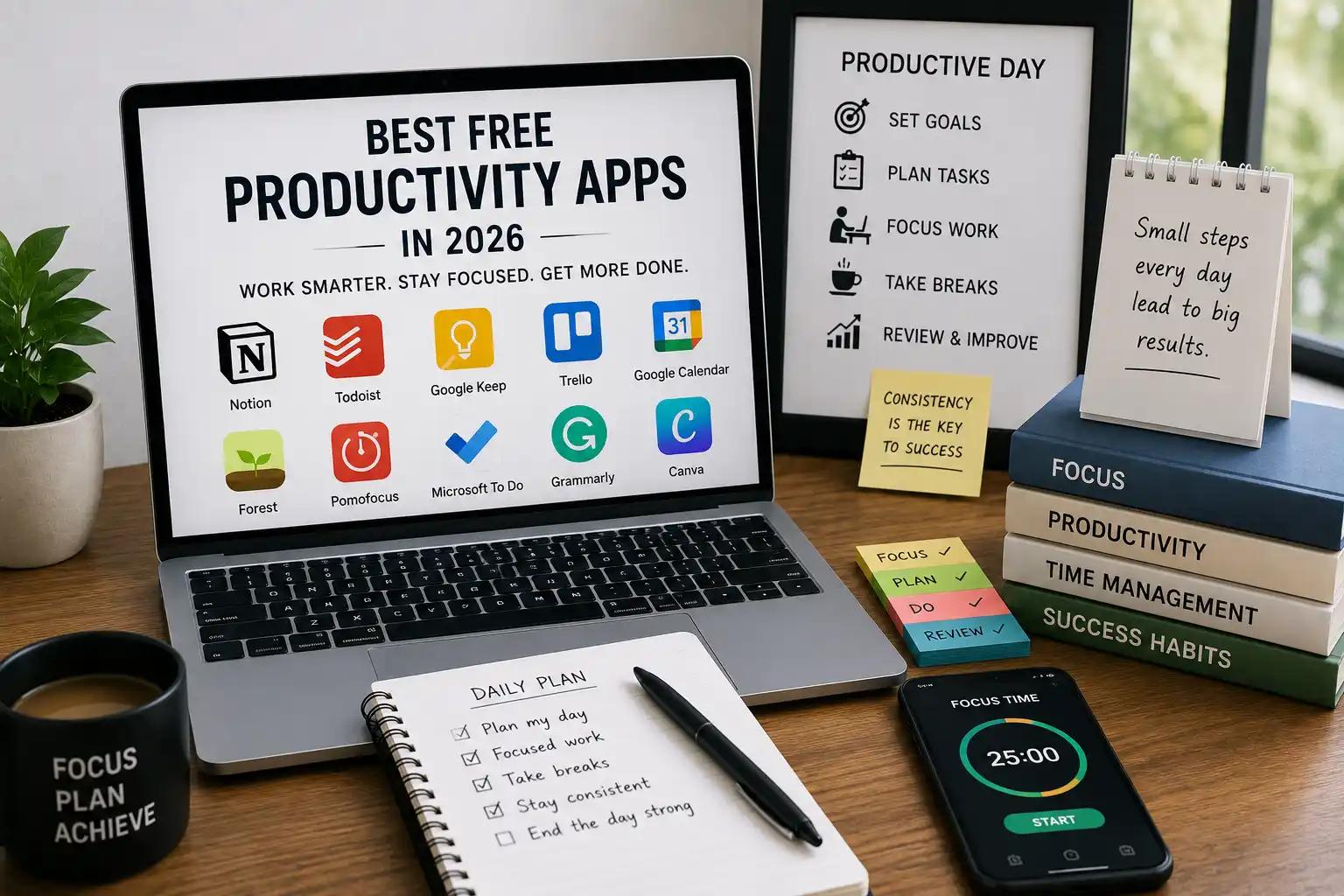 Best Free Productivity Apps in 2026 (After Uninstalling 8 of the 14 I Tried)